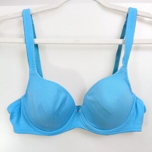 Victorias Secret Body by Victoria Lightly Lined T Shirt Bra Sz 34B Blue‎ Comfort